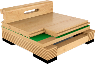 運(yùn)動木地板主輔龍骨結(jié)構(gòu)